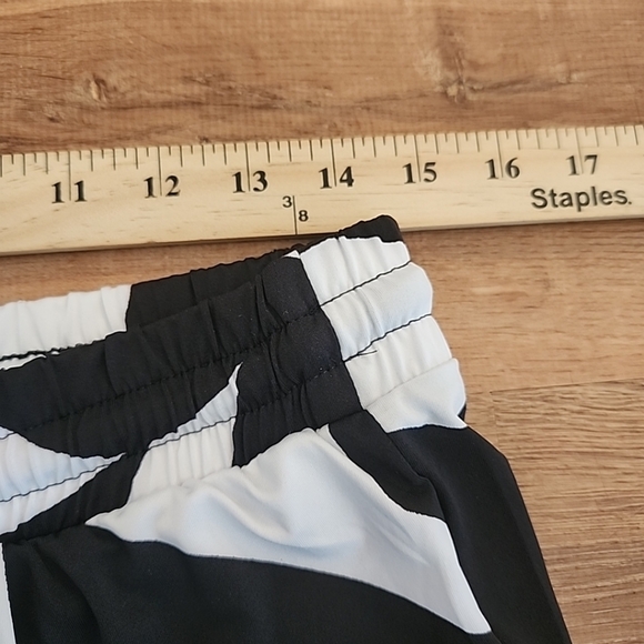 Zac & Rachel Relaxed Palazzo Black & White Boho Wide Leg Travel Flowy Pants - Picture 10 of 11